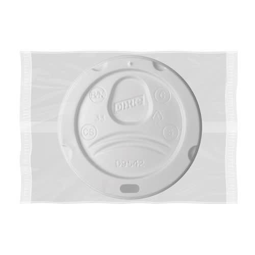 Dixie® Individually Wrapped Dome Lids, White